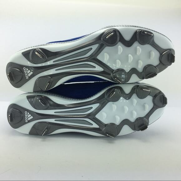 Adidas Mens Power Alley 3 Mid Baseball Cleats Royal Blue White Size 13 Brand New - Picture 7 of 8